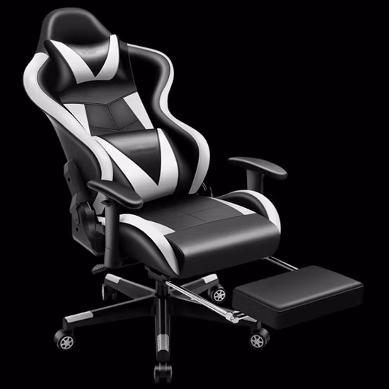 Free Shipping Racer Leather Style Footrest Brand Floor Rocker Black Mechanism Racing Office Custom Chairs Sample Gaming Chair