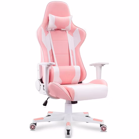 Factory Wholesale High Back Colorful Synthetic Leather PU Swiveling Rotatable Height Adjustable Armrest Gaming Chair
